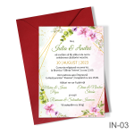 Invitatii nunta cu decoratiuni florale - IN-03 - imagine 6