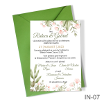 Invitatii nunta cu decoratiuni florale - IN-07 - imagine 4