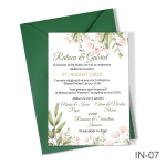 Invitatii nunta cu decoratiuni florale - IN-07 - imagine 5