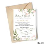 Invitatii nunta cu decoratiuni florale - IN-07 - imagine 6