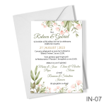 Invitatii nunta cu decoratiuni florale - IN-07 - imagine 7