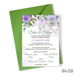 Invitatii nunta cu decoratiuni florale - IN-09 - imagine 2