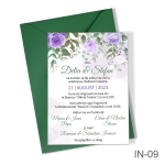 Invitatii nunta cu decoratiuni florale - IN-09 - imagine 3