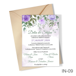 Invitatii nunta cu decoratiuni florale - IN-09 - imagine 5