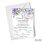Invitatii nunta cu decoratiuni florale - IN-09 - imagine 6