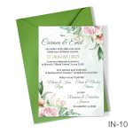 Invitatii nunta cu decoratiuni florale - IN-10