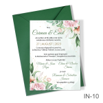 Invitatii nunta cu decoratiuni florale - IN-10 - imagine 2