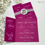 Invitatii botez elegante Minnie Mouse - IBEL-02
