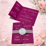 Invitatii botez elegante Lebada - IBEL-06